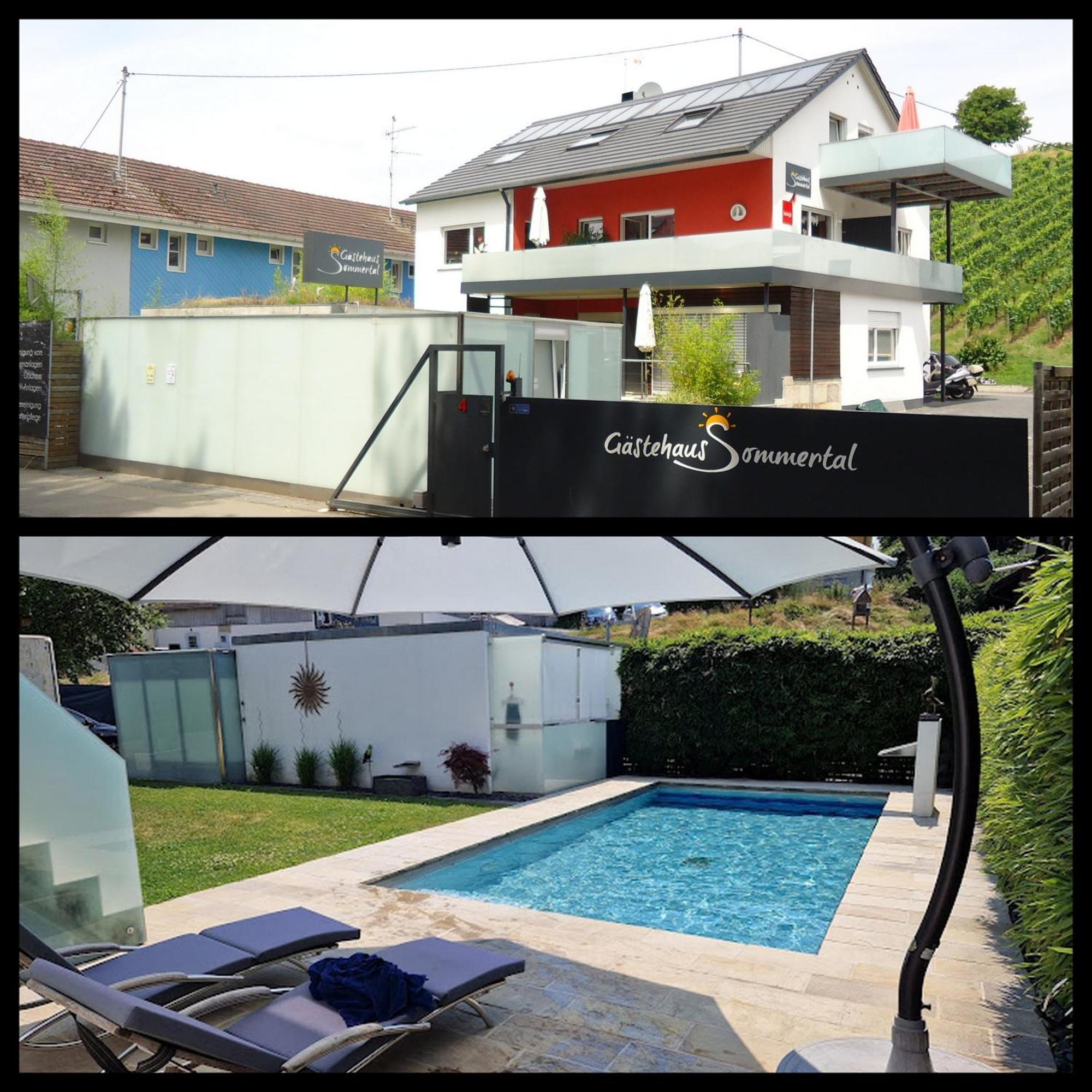 Gaestehaus Sommertal Mit Pool Im Garten, Eigener Parkplatz, 800M Zum Bodensee, 300M Zur Altstadt Meersburg Exterior photo